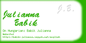 julianna babik business card